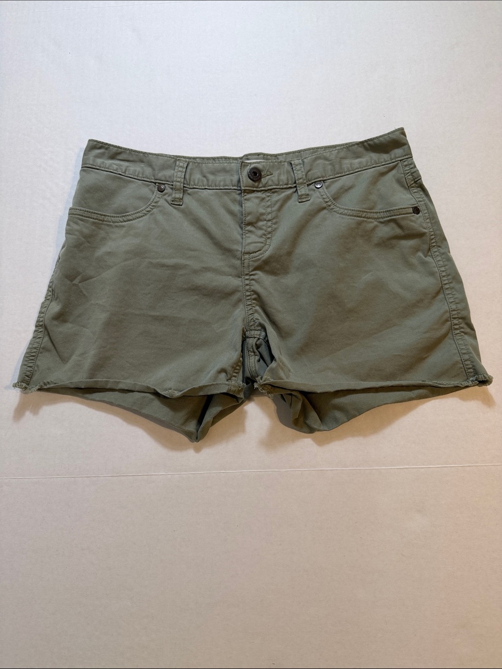 Carve Designs tencel blend frayed hem shorts.